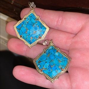 Kendra Scott turquoise & gold earrings